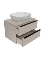 Тумба с раковиной Runo Мальта 70 подвесная, розовая, бежевая