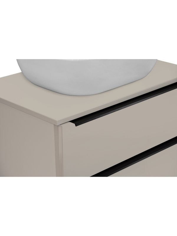 Тумба с раковиной Runo Мальта 70 подвесная, розовая, бежевая