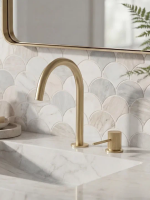 Смеситель для раковины AltroBagno Биланча 010903BG матовое золото