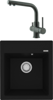 Комплект Мойка Lemark Hanka 450 9910007 антрацит + Смеситель Comfort LM3061PAN антрацит