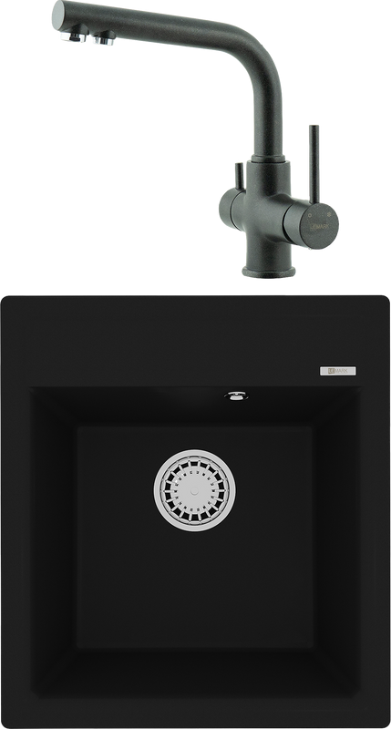 Комплект Мойка Lemark Hanka 450 9910007 антрацит + Смеситель Comfort LM3061PAN антрацит