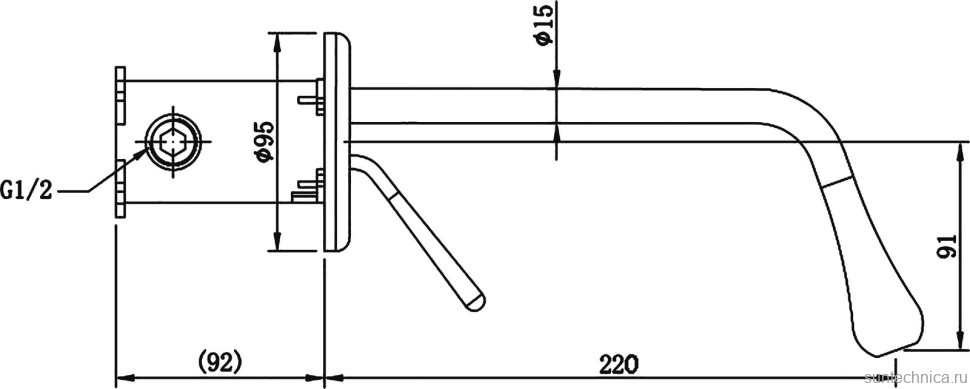 Смеситель для раковины BOCH MANN Tropfen BN BM8928 С ВНУТРЕННЕЙ ЧАСТЬЮ, матовый никель