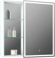 Зеркало-шкаф CONTINENT Aperio R 80х80 с подсветкой Зеркало-шкаф CONTINENT Aperio R 80х80 с подсветкой