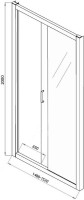 Душевая дверь в нишу Aquanet Pleasure AE60-N-150H200U-BT