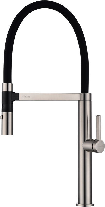 Смеситель для кухни Paulmark Leader Le214101-BS с гибким изливом, брашированная сталь