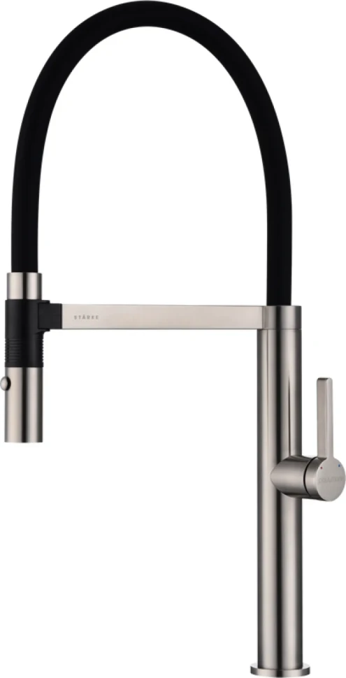 Смеситель для кухни Paulmark Leader Le214101-BS с гибким изливом, брашированная сталь