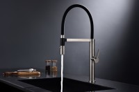 Смеситель для кухни Paulmark Leader Le214101-BS с гибким изливом, брашированная сталь