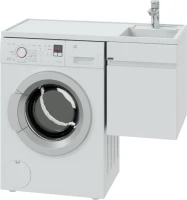 Тумба с раковиной СаНта Марс 38, R 1 ящик, подвесная, для стиральной машины
