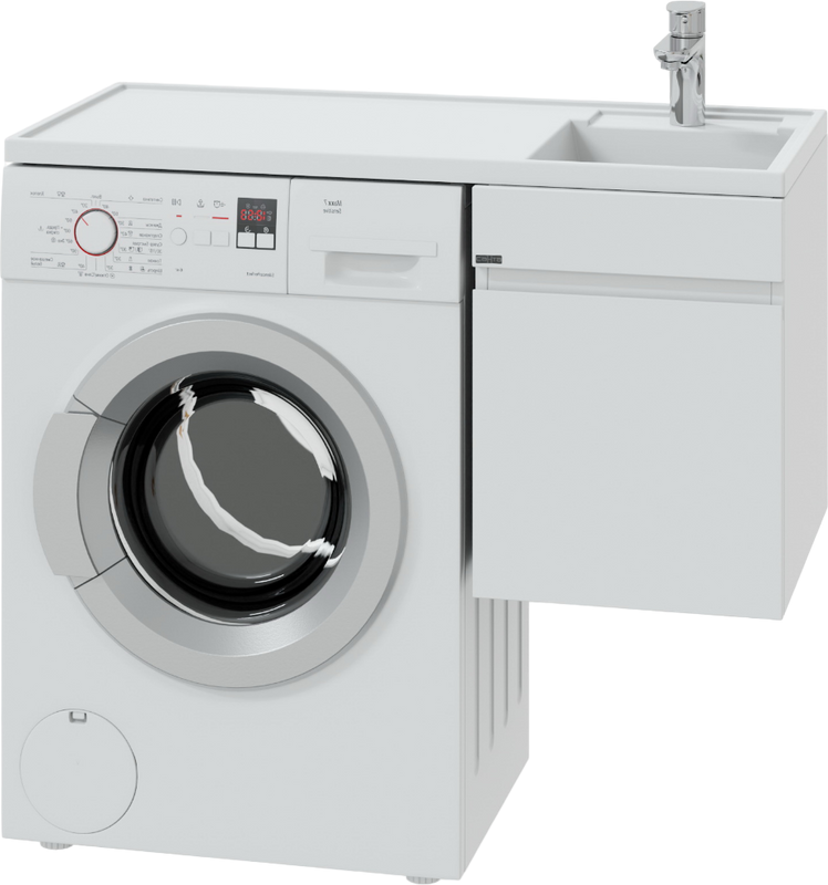 Тумба с раковиной СаНта Марс 38, R 1 ящик, подвесная, для стиральной машины