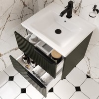 Тумба с раковиной STWORKI Хаммель 55 грин софт
