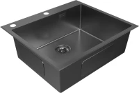 Комплект Мойка Paulmark Kroner-Edge PM775951-GM вороненая сталь + Измельчитель Intenso Комплект Мойка Paulmark Kroner-Edge PM775951-GM вороненая сталь + Измельчитель Intenso