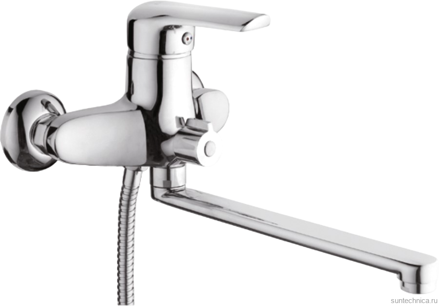 Смеситель с длинным изливом для ванны D-lin D146406 хром