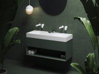 Тумба под раковину без столешницы Ravak Lite SD 120 серо-зеленая