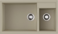 Комплект Мойка Omoikiri Tedori 86-2-LB ваниль + Измельчитель Nagare slim 1250-AZ azur blue