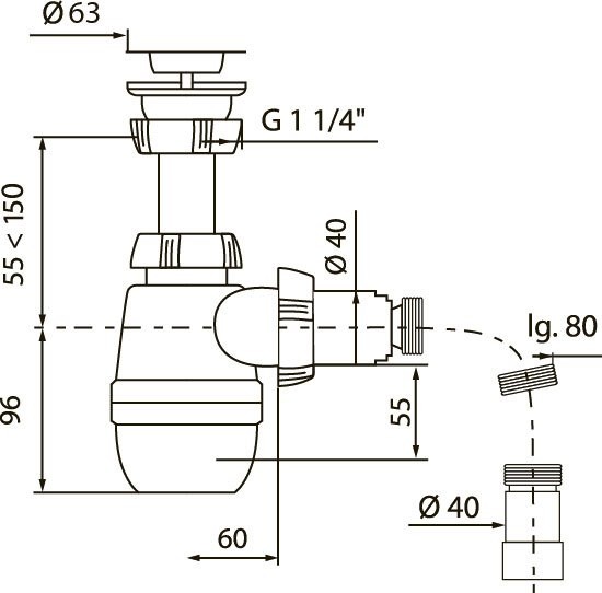 Мебель для ванной комнаты STWORKI Lotus 42 anthracite matt