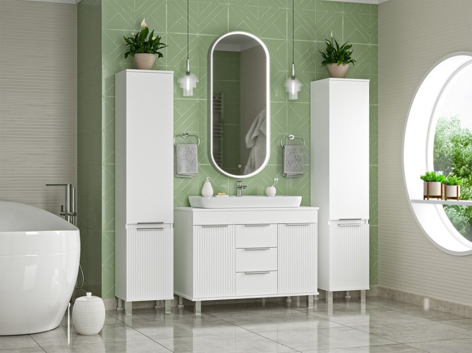 Мебель для ванной комнаты Brevita Enfida 100 напольная, белая