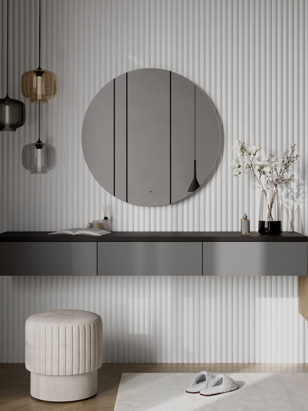 Зеркало круглое CONTINENT Ledh Ajour 100 см, сенсорное, с холодной подсветкой