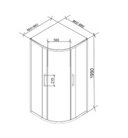 Душевой уголок Ceruttispa Viva 90B N 90x90, профиль черный