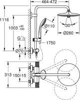 Душевая стойка Grohe Euphoria System 260 27296003