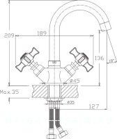 Смеситель для кухни Haiba HB24 HB4524