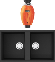 Комплект Мойка Omoikiri Kitagawa 83-2-U-GB графит + Измельчитель Nagare 1000 Комплект Мойка Omoikiri Kitagawa 83-2-U-GB графит + Измельчитель Nagare 1000