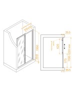 Душевая дверь в нишу RGW Passage CL-13 профиль хром, стекло серое
