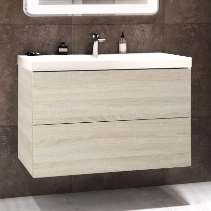 Тумба под раковину Art&Max Verona-Push 90 дуб сонома светлый
