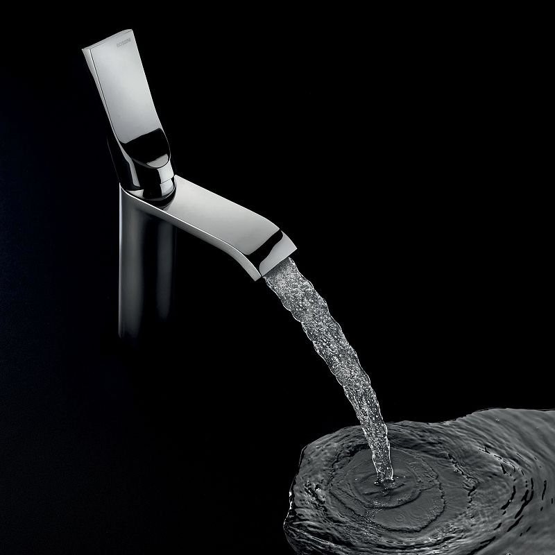 Смеситель для раковины Bossini Apice с донным клапаном, черный матовый (E89603.073)