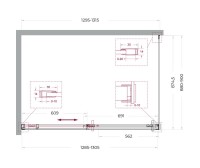Душевой уголок BelBagno Soft Close-1 AH-1-130/90-C-Cr профиль хром