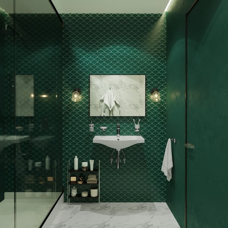 Зеркало Wellsee 7 Rays’ Spectrum 80х60 черное матовое