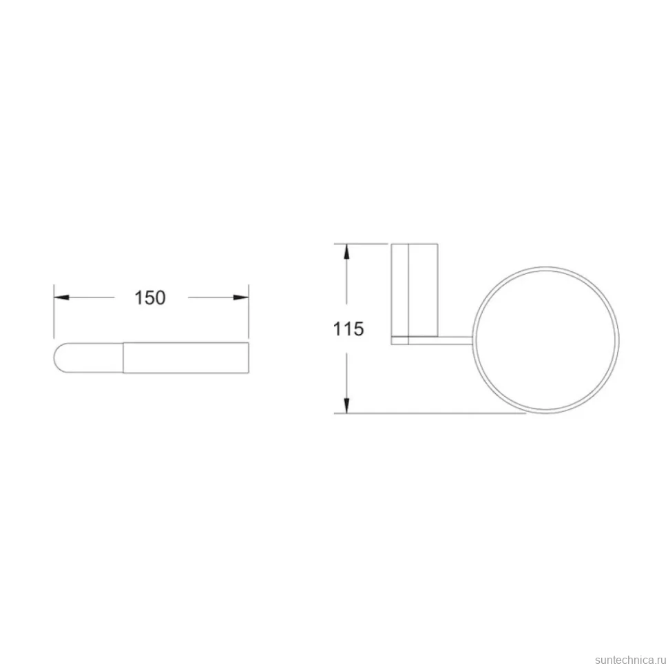 Ершик Rose RG17T RG1700T пепельный