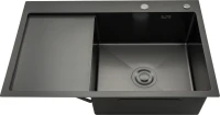Мойка кухонная Gappo GS7850-6R с коландером, графит