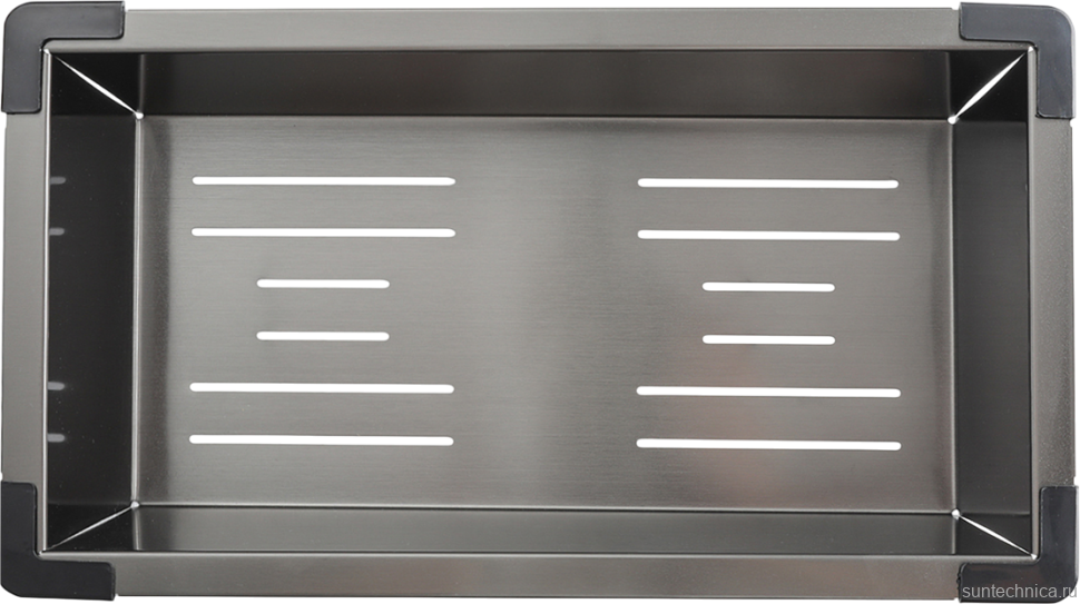 Мойка кухонная Gappo GS7850-6R с коландером, графит