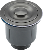 Мойка кухонная Gappo GS7850-6R с коландером, графит