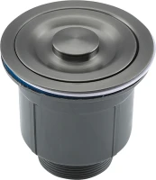 Мойка кухонная Gappo GS7850-6R с коландером, графит