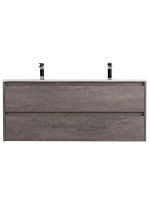 Тумба с раковиной BelBagno Kraft 120 для двоих, 2 ящика, cemento grigio