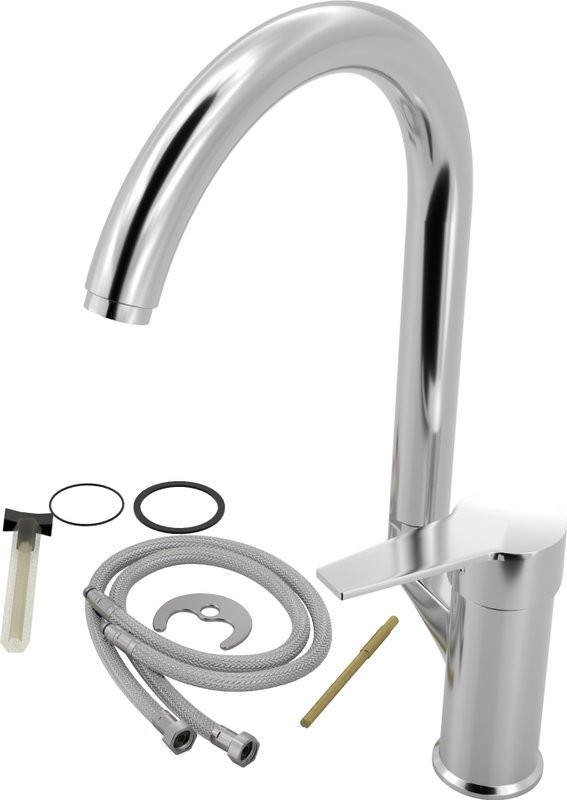 Комплект Мойка Zorg Inox R 5151 + Смеситель MEGA Snow MG-SH03 хром