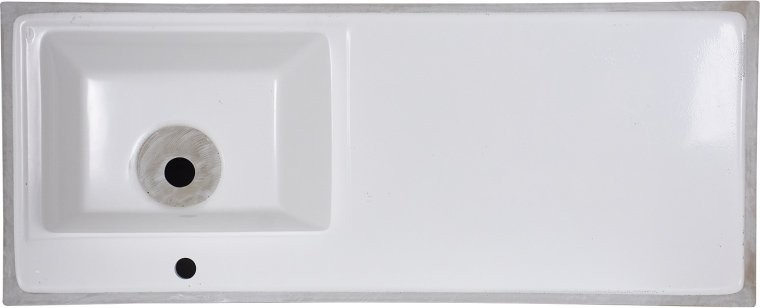 Тумба с раковиной Misty Байкал 55 L для стиральной машины, белая