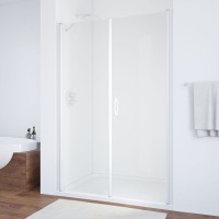 Душевая дверь в нишу Vegas Glass EP-F-2 130 01 01 R профиль белый, стекло прозрачное