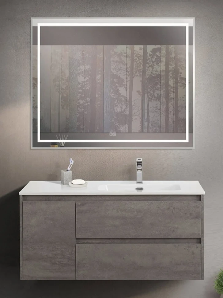 Мебель для ванной комнаты BelBagno Kraft R, 100 cemento grigio