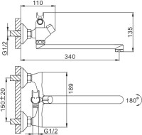 Универсальный смеситель Frap H731 F22731-B
