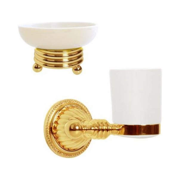 Набор Стакан Boheme Hermitage Gold 10353 + Мыльница 10360