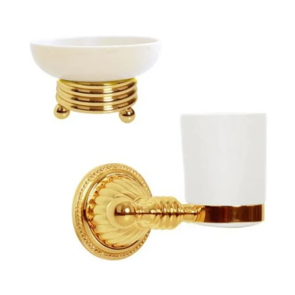 Набор Стакан Boheme Hermitage Gold 10353 + Мыльница 10360