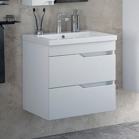 Тумба под раковину без столешницы Corozo Теона Z2 60 подвесная, белая
