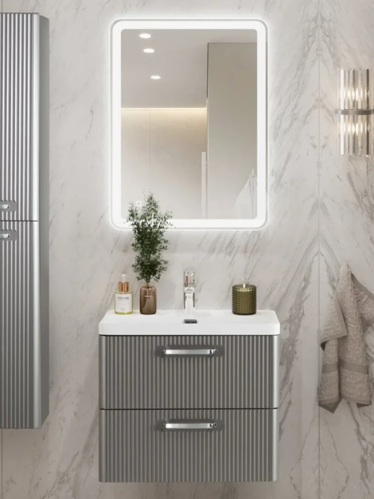 Мебель для ванной комнаты BelBagno Due 50 ручки хром полированный, сатин