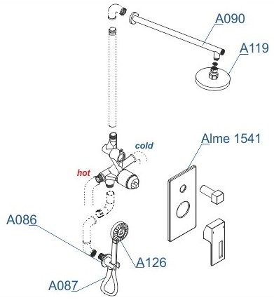 Душевой комплект Wasserkraft A16590
