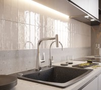Комплект Смеситель Hansgrohe Metris M71 14834000 хром + Фартук черный