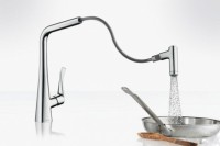 Комплект Смеситель Hansgrohe Metris M71 14834000 хром + Фартук черный