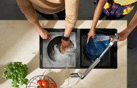 Комплект Смеситель Hansgrohe Metris M71 14834000 хром + Фартук черный