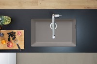 Комплект Смеситель Hansgrohe Metris M71 14834000 хром + Фартук черный